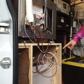 Lab equipment inside the van